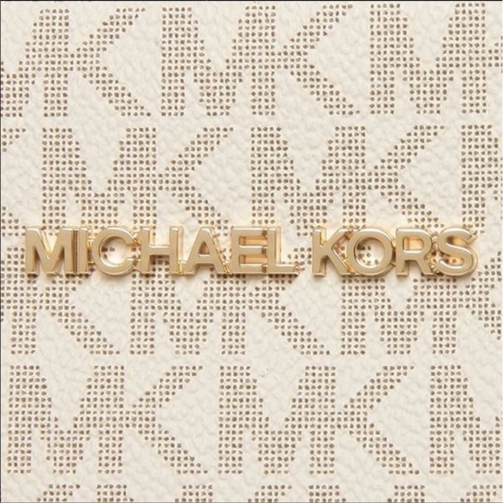MICHAEL KORS CHARLOTTE LARGE TOP ZIP Vanilla Tote bag - Picture 7 of 16